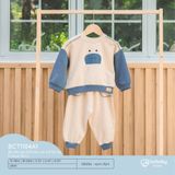 Bộ dài tay Cổ tròn vai trễ Túi ốp Friend Terry Bubaby BCT1104A1.03YG80