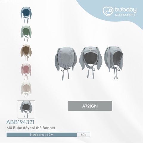 Mũ Buộc dây tai thỏ Bonnet Bubaby ABB194321.0NBA01