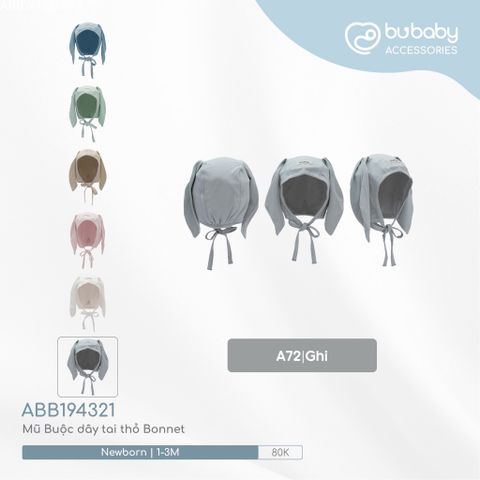 Mũ Buộc dây tai thỏ Bonnet Bubaby ABB194321.0NBA01