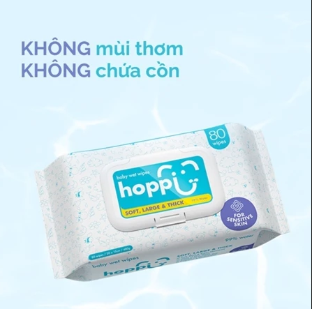 Khăn ướt cho bé Hoppi 80 tờ