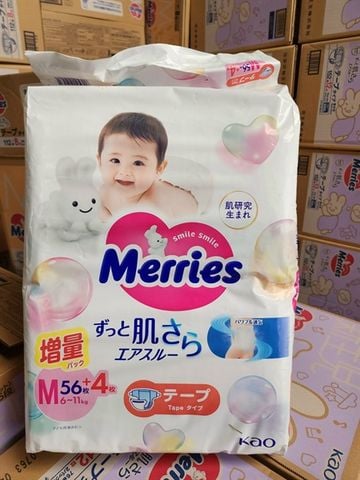 Bỉm tã dán Merries cộng miếng New