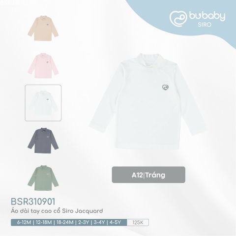 Áo dài tay cao cổ Siro Jacquard 310901 Bubaby