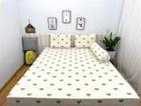 Ga chống thấm cotton Ú Òa Cotton cao cấp - Hươu cao cổ xanh - 1m8*2m