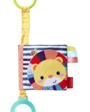 Sách vải có móc treo và gặm nướu - Link & Squeak Animal Crinkle Book Infantino