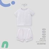 Bộ cộc tay kẻ ghi trắng Nous NL2S25-SC2-M03-TA-0M