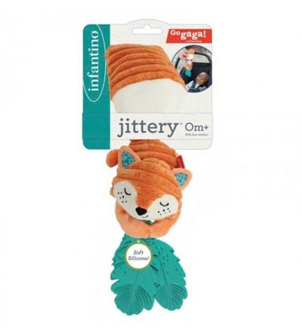 Đồ chơi treo kèm gặm nướu hình chú cáo cam Jittery Infantino