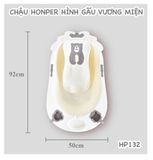 Chậu tắm hình gấu vương miện kèm giá đỡ HP132 Honper