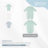 Body dài tay cài giữa cổ Peter pant 2 in 1 Bambus 2102A3 Bubaby