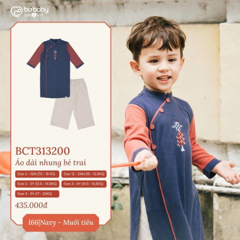 Áo dài nhung bé trai Bubaby BCT313200.03YI66