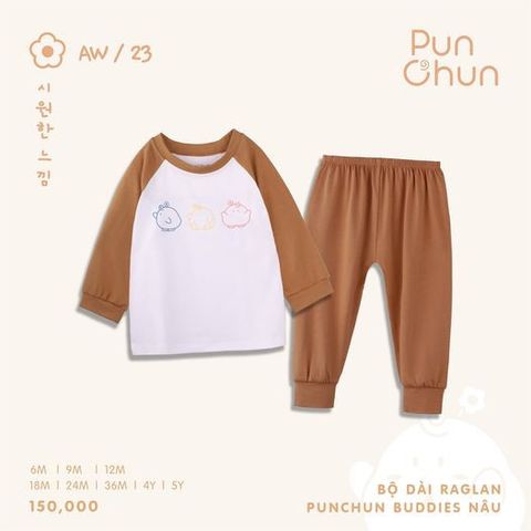 Bộ dài tay Raglan Punchun