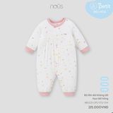 Bộ liền dài không tất họa tiết hồng Nous NB2S25-OP2-F02-OW-0M