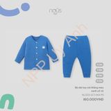 Bộ dài tay cài thẳng màu xanh cổ vịt Nous NL2S25-SC3-M01-PG-0M