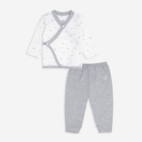 Bộ dài tay cài chéo Bambus Signature Bubaby