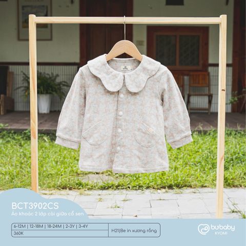 Áo khoác 2 lớp cài giữa cổ sen Bubaby BCT3902CS.03YG75