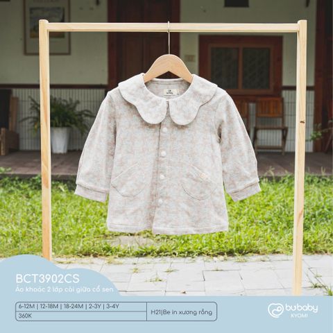 Áo khoác 2 lớp cài giữa cổ sen Bubaby BCT3902CS.03YG75