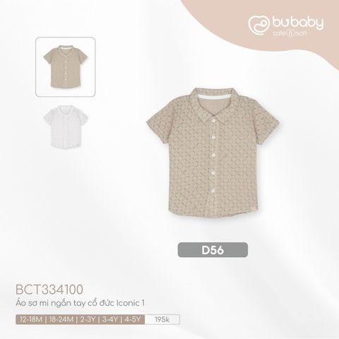 Áo Bubaby sơ mi ngắn tay cổ đức Iconic 1