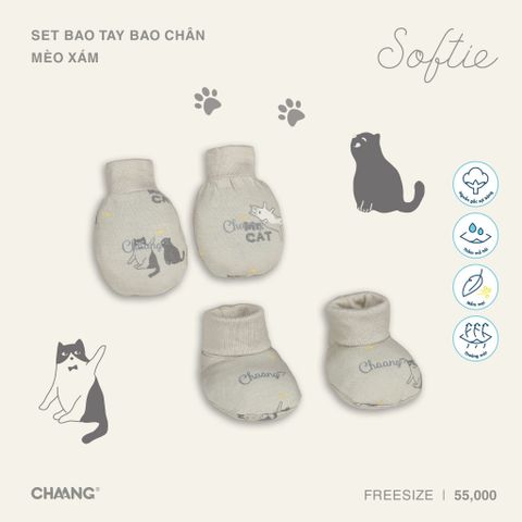 Bao tay bao chân Chaang - mèo cam - Freesize