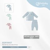 Bộ dài tay cài chéo Stripy Bubaby