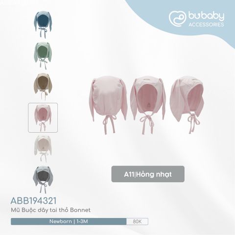 Mũ Buộc dây tai thỏ Bonnet 194321 Bubaby