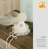 Mũ chóp kiểu đính pom pom màu be Nous NE2S25-AH1-F03-SW-FS