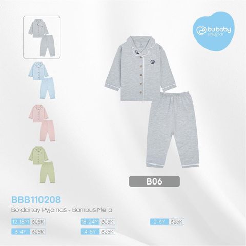 Bộ dài tay pyjamas Bambus Mella Bubaby