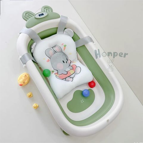Chậu tắm Honper gấp gọn kèm phao có nhiệt kế