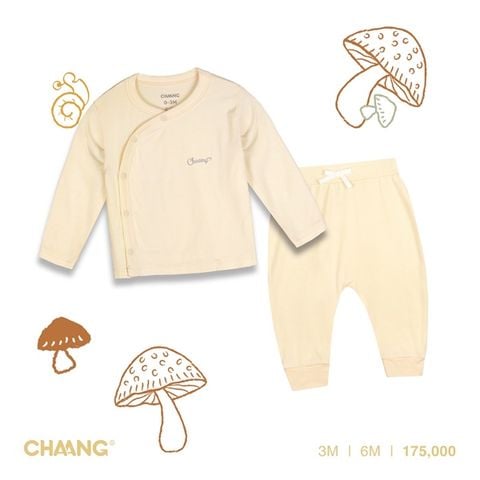Bộ dài tay Chaang cúc chéo