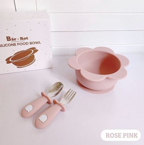 Bát ăn dặm Bar-Rot silicone có đế hít