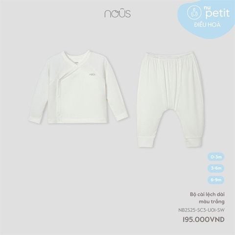 Bộ cài lệch dài màu trắng Nous NB2S25-SC3-U01-SW-6M