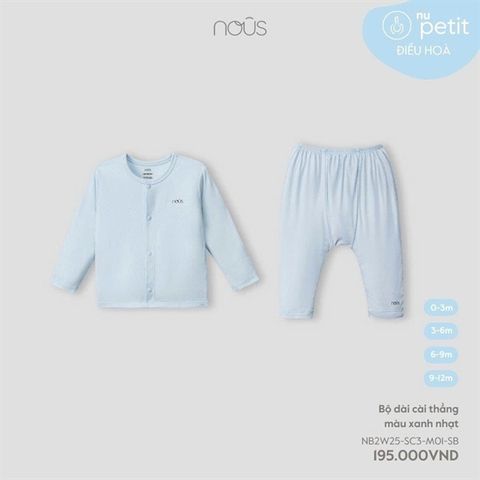 Bộ dài cài thẳng màu xanh nhạt Nous NB2W25-SC3-M01-SB-3M
