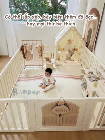 Quây full Happy Home HP 231 kèm giá kệ đồ chơi 230 + Thảm Honper