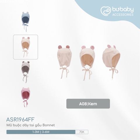 Mũ buộc dây tai gấu Bonnet Bubaby ASR1964FF.06MA01