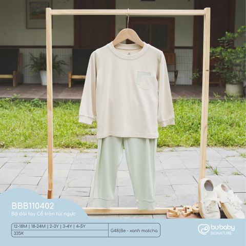 Bộ dài tay Cổ tròn túi ngực Bubaby BBB110402.03Y35A