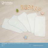 Khăn sữa pack 5 Bamboo Cotton Muslin Bubaby ABM100005.FREI44