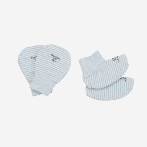 Bao tay bao chân Siro Bubaby - Kẻ blue nhạt C45 - Freesize