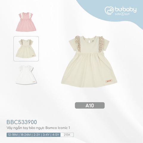 Váy ngắn tay bèo ngực Bamco Iconic 1 Bubaby
