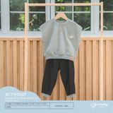 Bộ gile cổ trụ Quần dài túi ốp Friend Terry Bubaby