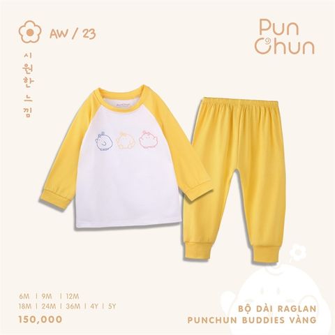 Bộ dài tay Raglan Punchun
