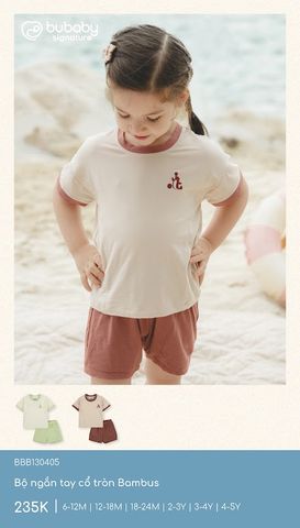 Bộ ngắn tay cổ tròn Bambus Bubaby BBB130405.03YL37