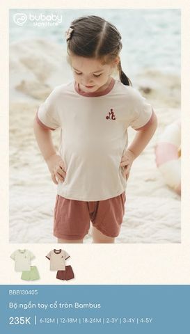 Bộ ngắn tay cổ tròn Bambus Bubaby BBB130405.03YL37