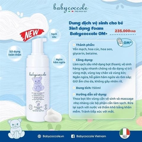 Dung dịch vệ sinh 3 in 1 Babycoccole