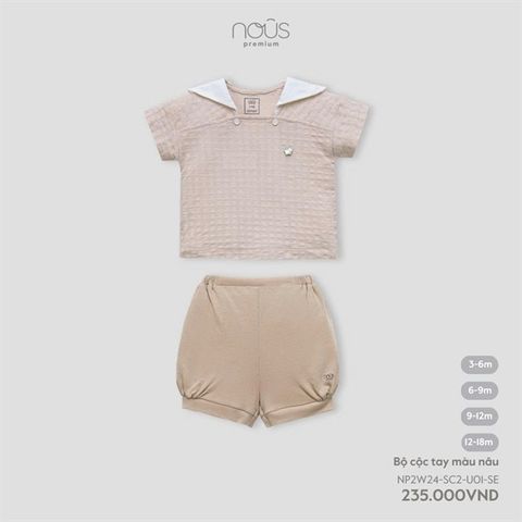 Bộ cộc tay màu nâu Nous