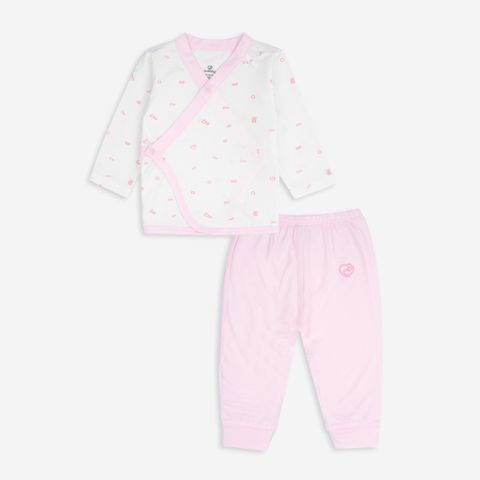 Bộ dài tay cài chéo Bambus Signature Bubaby