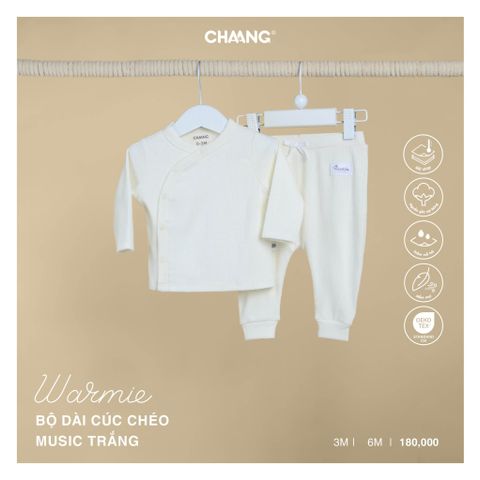 Bộ dài tay cúc chéo Chaang Music - Hồng - 0-3m