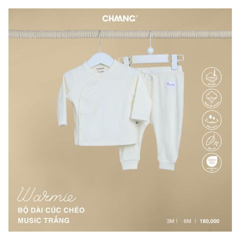 Bộ dài tay cúc chéo Chaang Music - Hồng - 0-3m