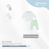 Bộ dài tay cài giữa bèo vai Mimo Bubaby