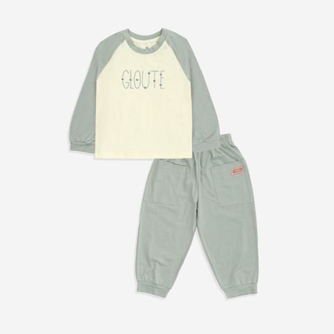 Bộ dài tay Bubaby cổ tròn Gloute