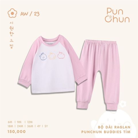 Bộ dài tay Raglan Punchun