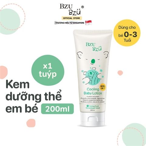 Sữa dưỡng thể Bzu Bzu làm mát da dành cho bé