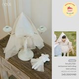 Set phụ kiện mũ bonnet lưới trắng kèm softtoy Nous NE2S25-AC1-F01-SW-FS